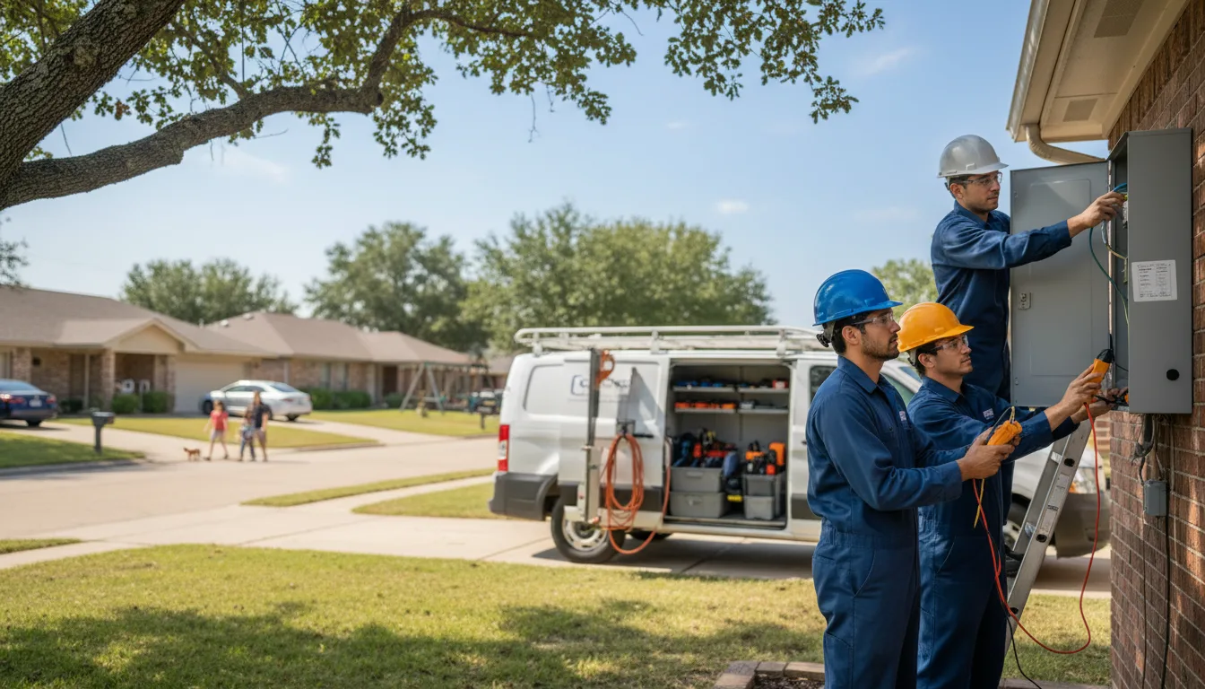 Certified electrician providing emergency electrical services in Maunie, IL